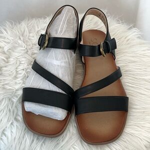 Soul Naturalizer Jayvee Ankle Strap Sandals Black Size 10M